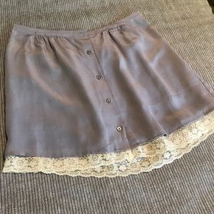 Urban Outfitters Lavender Skirt with Lace Fringe